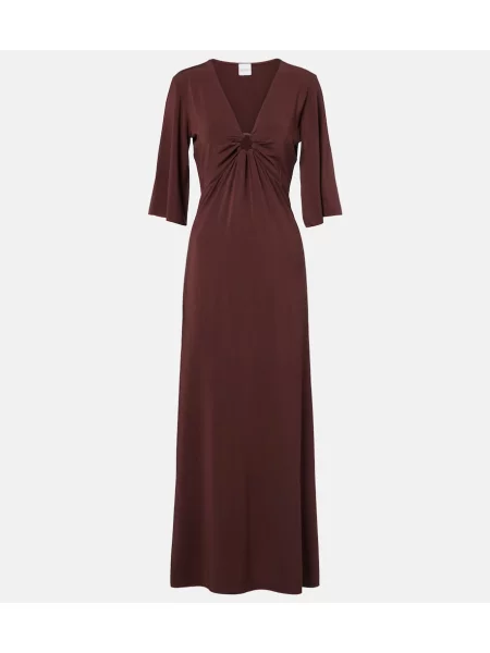 Elimina rochie midi Max Mara de costum maro