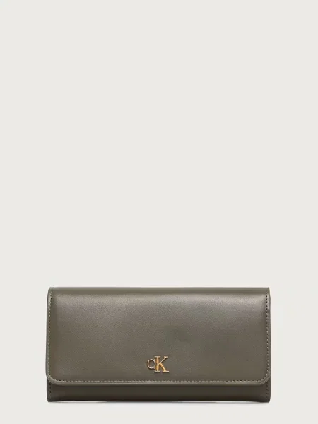 Calvin Klein portfel skórzany zielony