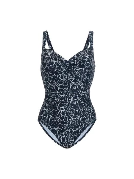 Jednoczęściowy Kostium Kąpielowy Sakari Tummy Control Floral niebieski