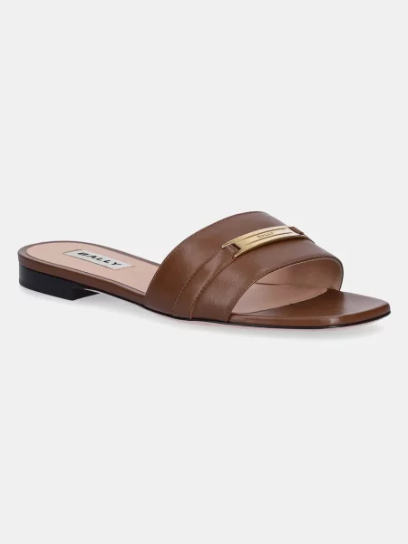 Кожени чехли Bally кафяво