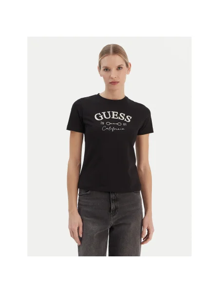 Guess Póló Regular Fit fekete