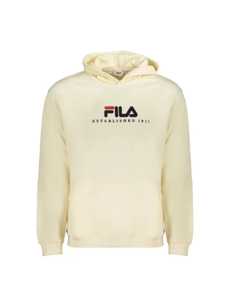 Haftowana bluza Fila z długim rękawem beżowa