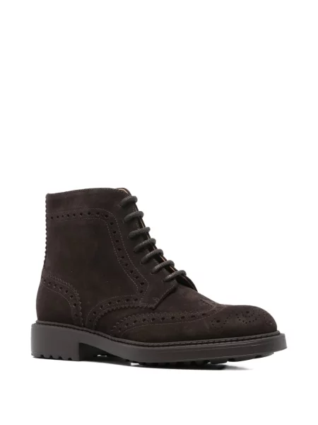 Brogues Doucal's cu șireturi din dantelă maro