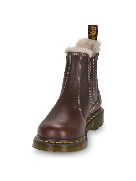 Dr. Martens ghete chelsea de piele Leonore II cu platformă izolare ușoară maro