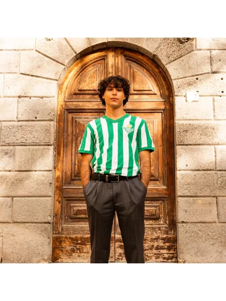 Koszulka retro piłkarska dla dorosłych Real Betis Zielono-Biała biała