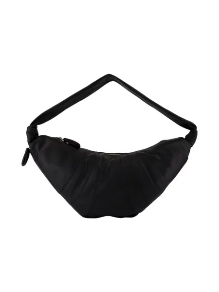 Duża koszulka Lemaire skórzana czarna