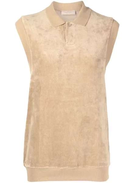 Top Fear Of God Essentials din velur fără mâneci maro