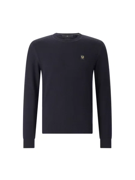 Dzianinowy sweter Belstaff niebieski