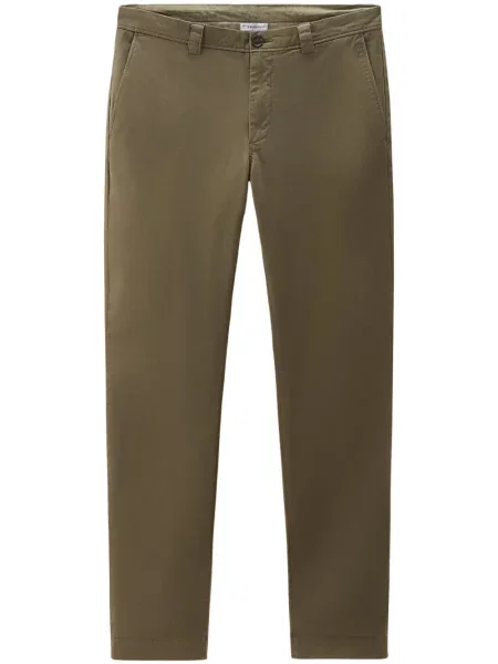 Pantaloni chino Woolrich cu broderie verde