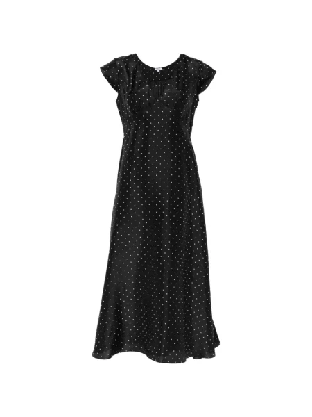 Rochie midi Aspesi cu buline până la genunchi de costum negru