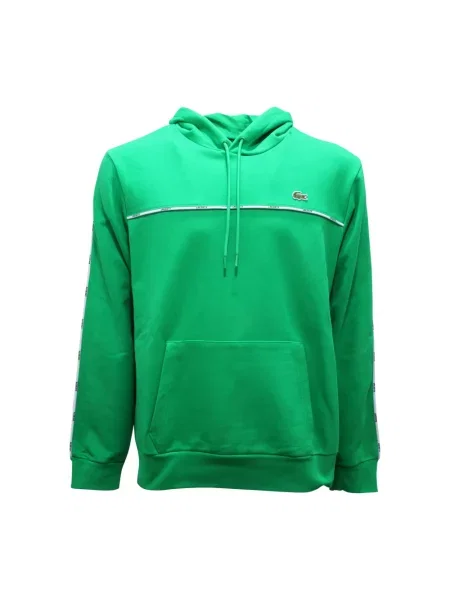 Bluza z kapturem Lacoste z kapturem zielona