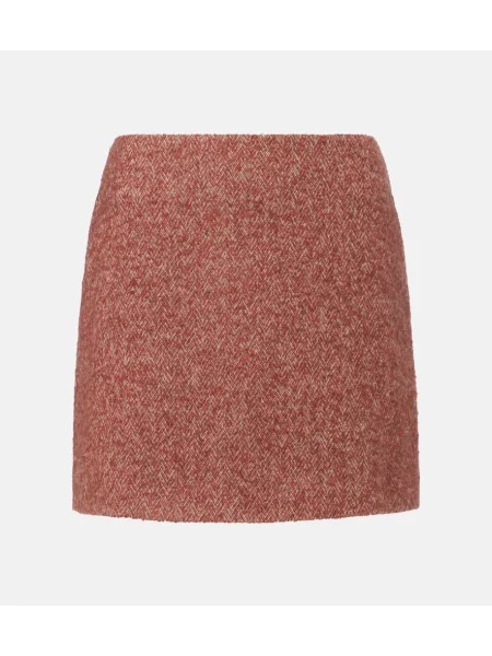 Fustă Blazé Milano cu model herringbone roz