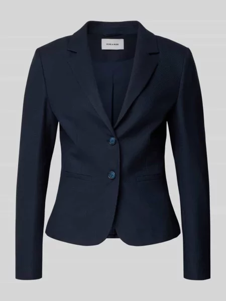 Żakiet o kroju slim fit z kołnierzem z połami More & More granatowa