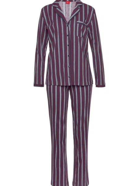 S.Oliver Pijama burgundy / mai multe culori roșu