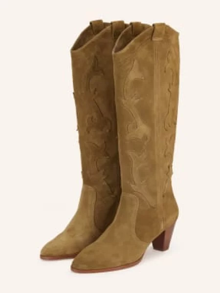 Ba&Sh Kovbojské Boty Casey khaki