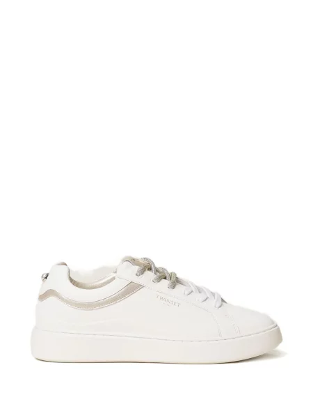 Kožené tenisky Twinset bílé