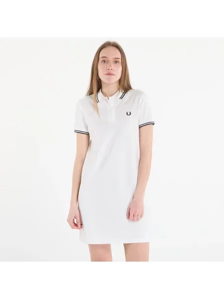 Rochie FRED PERRY Twin Tipped Fred Perry Dress Snow White/ Navy 40 alb