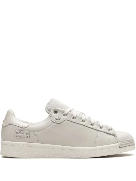 Sneakerși Adidas Superstar din piele de căprioară alb