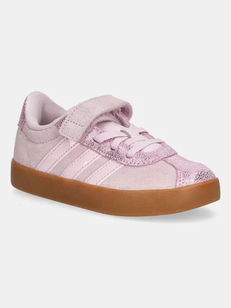 Adidas Detské semišové tenisky VL COURT ružová