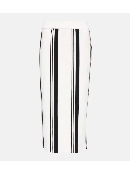 Fustă tip creion Joseph cu dungi plisată