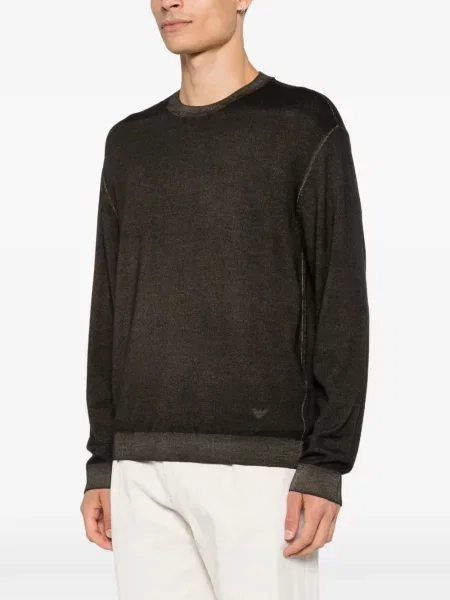 Вълнен пуловер Emporio Armani зелено