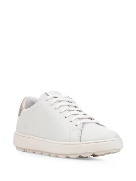 Sneakers Geox με κορδόνια με δαντέλα λευκό