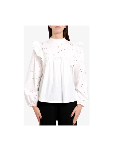 T-shirt z obniżonymi ramionami model ‘BARCA’ Max Mara biała