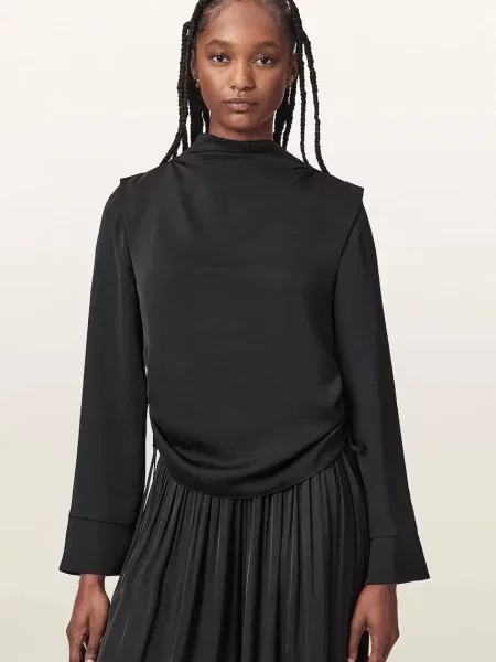 AllSaints bluză pentru femei LESLIE negru