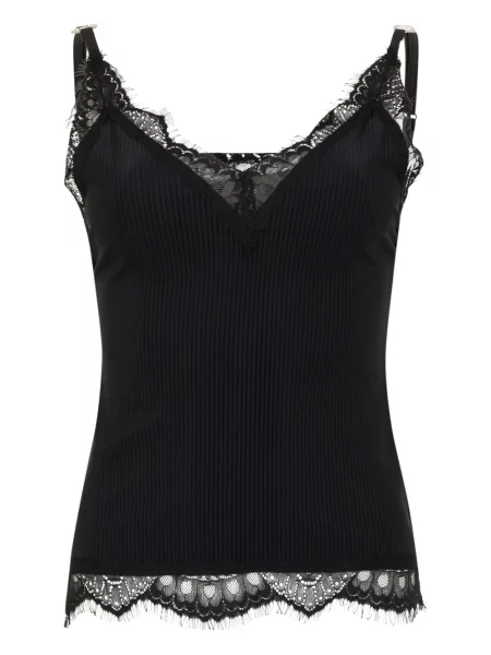 Top Philipp Plein din dantelă negru