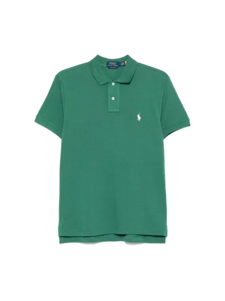 Ralph Lauren Koszulki Mężczyzna S Koszulka Polo Slim-Fit z Piki zielony
