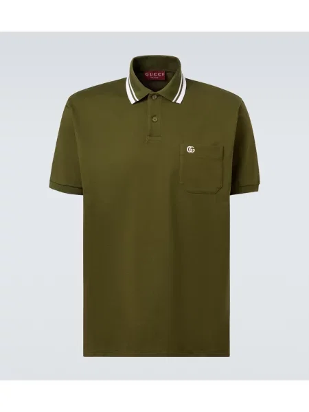 Поло тениска Gucci кафяво