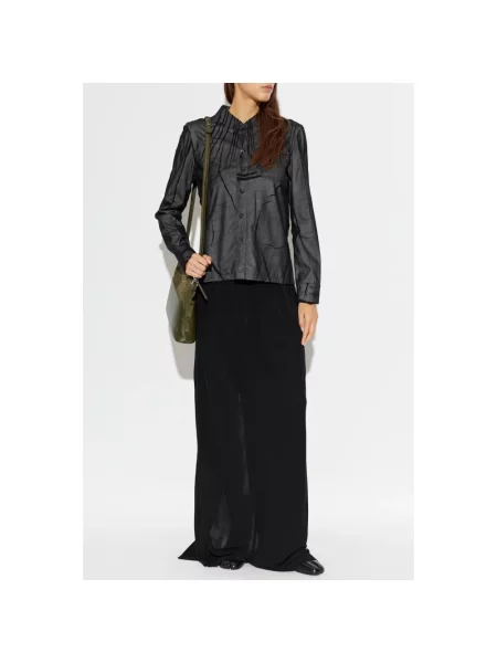 Długa spódnica maxi Maison Margiela wełniana czarna