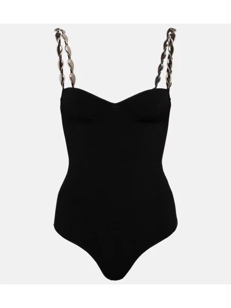 Top Galvan z kryształkami czarny