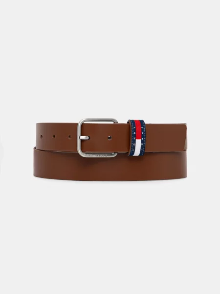 Tommy Jeans remen za muškarce kožni smeđa
