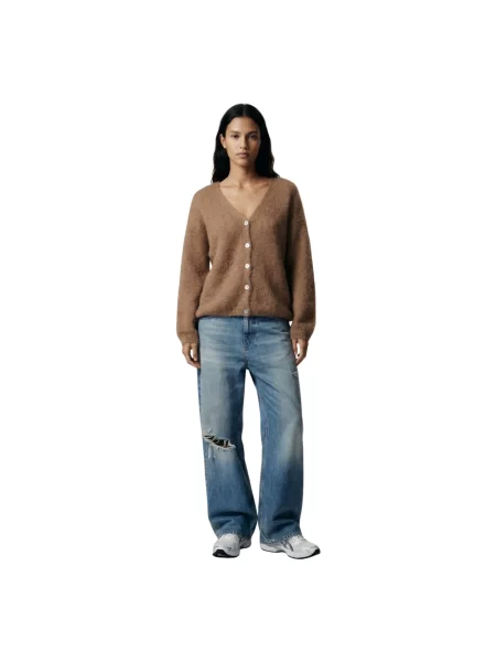 Kardigan American Dreams wełniany brązowy