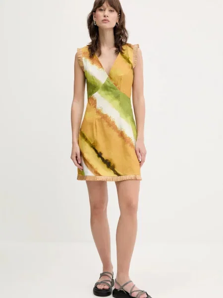 Платье мини Never Fully Dressed желтое