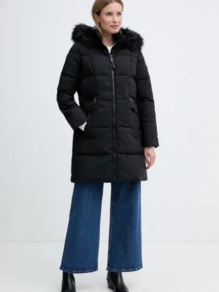 DKNY jachetă lungă pentru femei negru