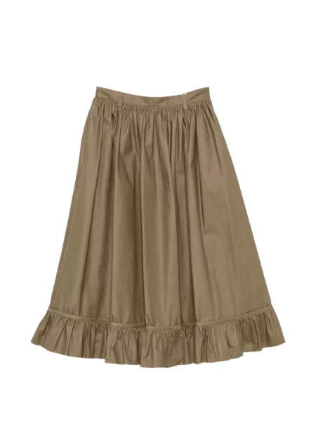 Fustă Mm6 Maison Margiela cu volane evazată verde