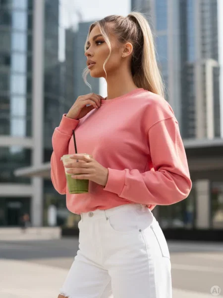 Bluza GLAMFLAIR koralowa Dstreet