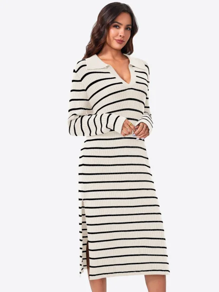 Imily Bela Rochie tricotat bej negru