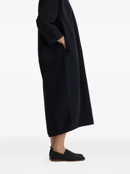 Rochie maxi Black Crane de catifea cord negru