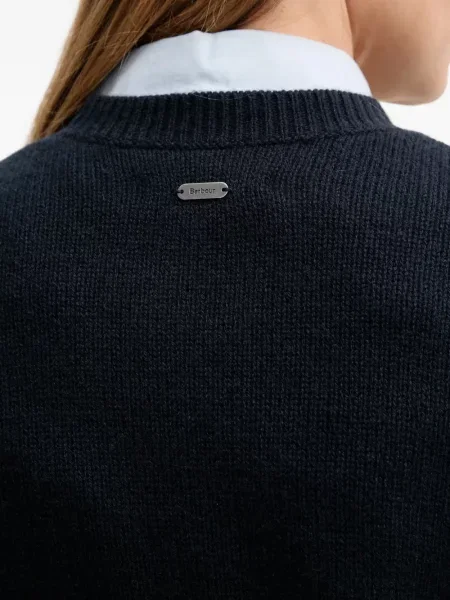 Pulover Barbour cu decolteu rotund albastru