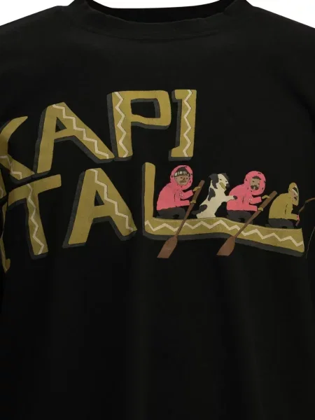 Tricou Kapital cu imagine plasă negru