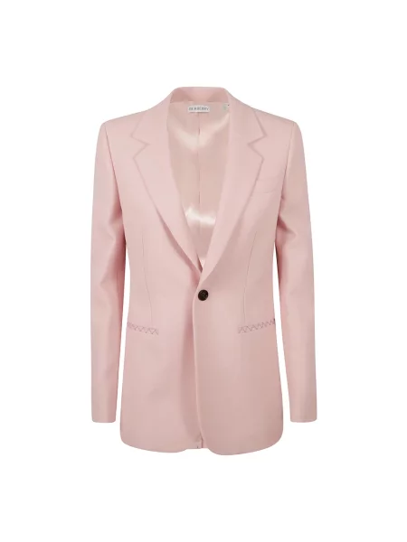 Marynarka Burberry wełniana różowa