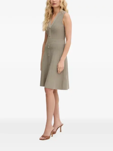 Rochie midi Guess fără mâneci tricotate verde