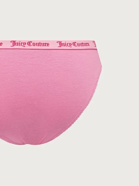 Juicy Couture бикини дамски от с DIDDY FEMME COTTON SCALLOPED BRIEF 3 броя розово