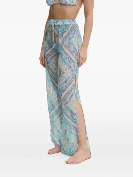 Spodnie Kurt Geiger London z nadrukiem z wzorem paisley niebieskie