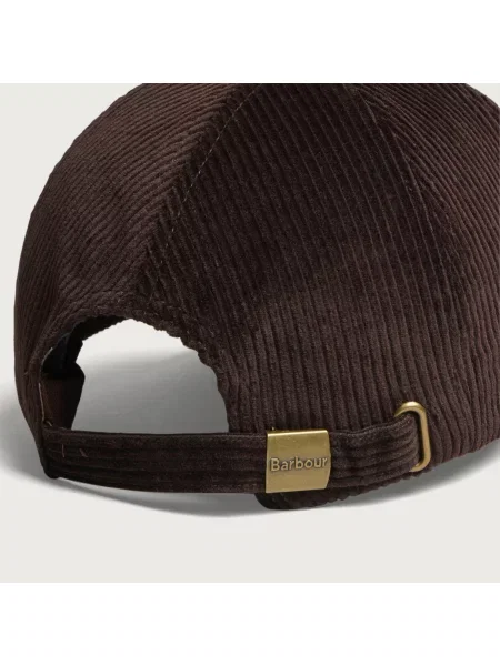 Czapka z daszkiem Barbour brązowa