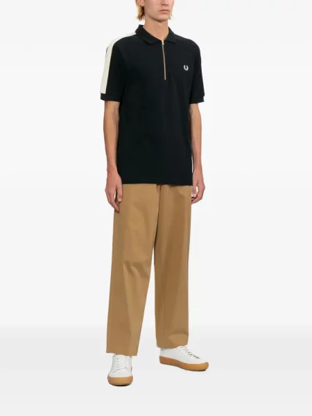 Scurt tricou polo Fred Perry cu broderie albastru