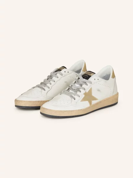 Golden Goose Sneakersy Ball Star krémová zlatá